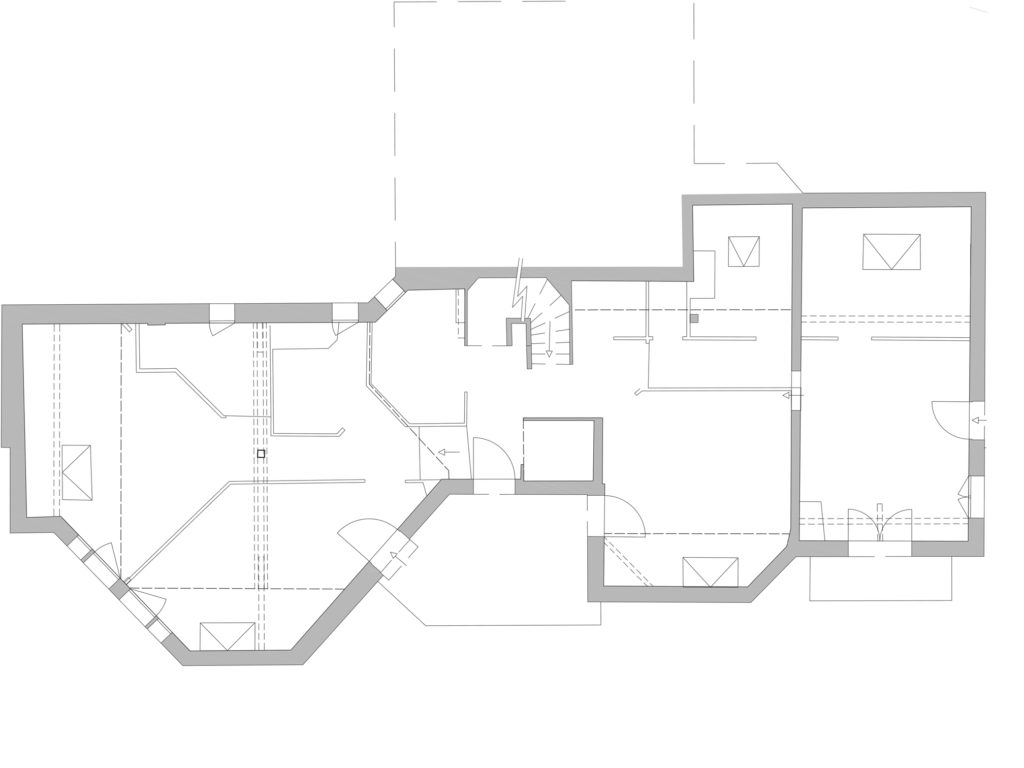 plan architecture d'état des lieux de la villa à Talloires Annecy