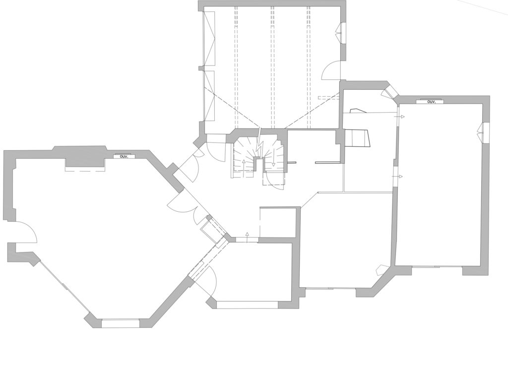Plan architecture d'état des lieux de la Villa Talloires Annecy