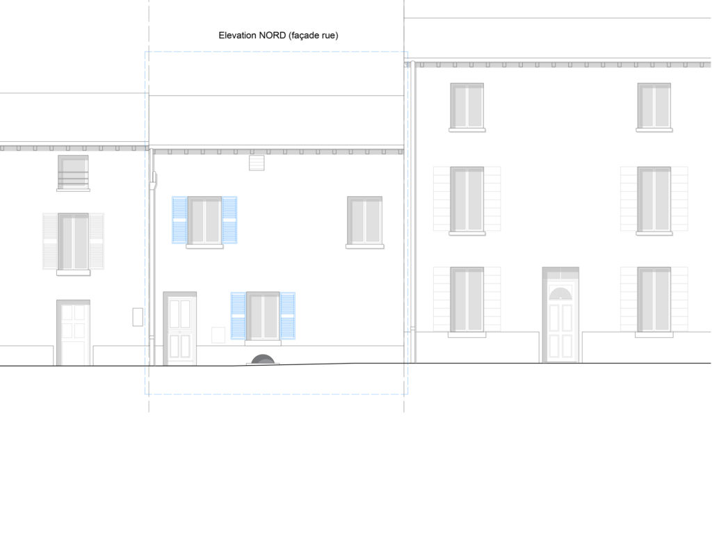 Plan élévation maison de ville à Brignais