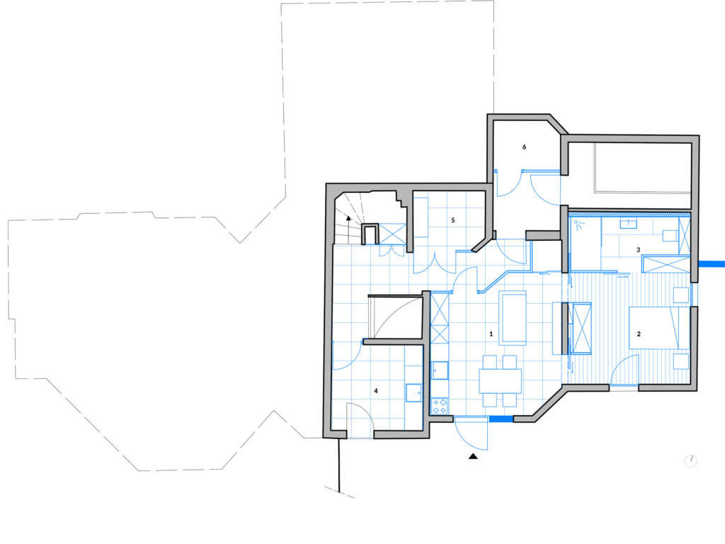 Plan d'aménagement architecte d'intérieur du projet villa Talloires Annecy
