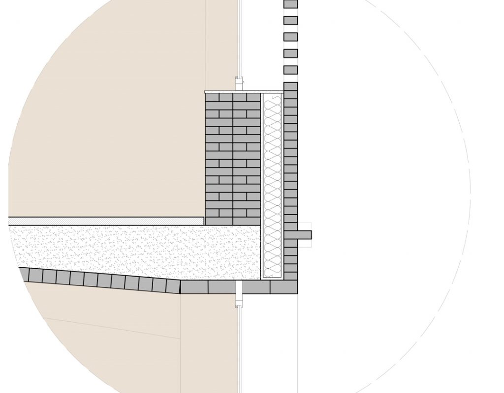 détail technique plan architecte moucharabié en brique et mur brique voute catalan