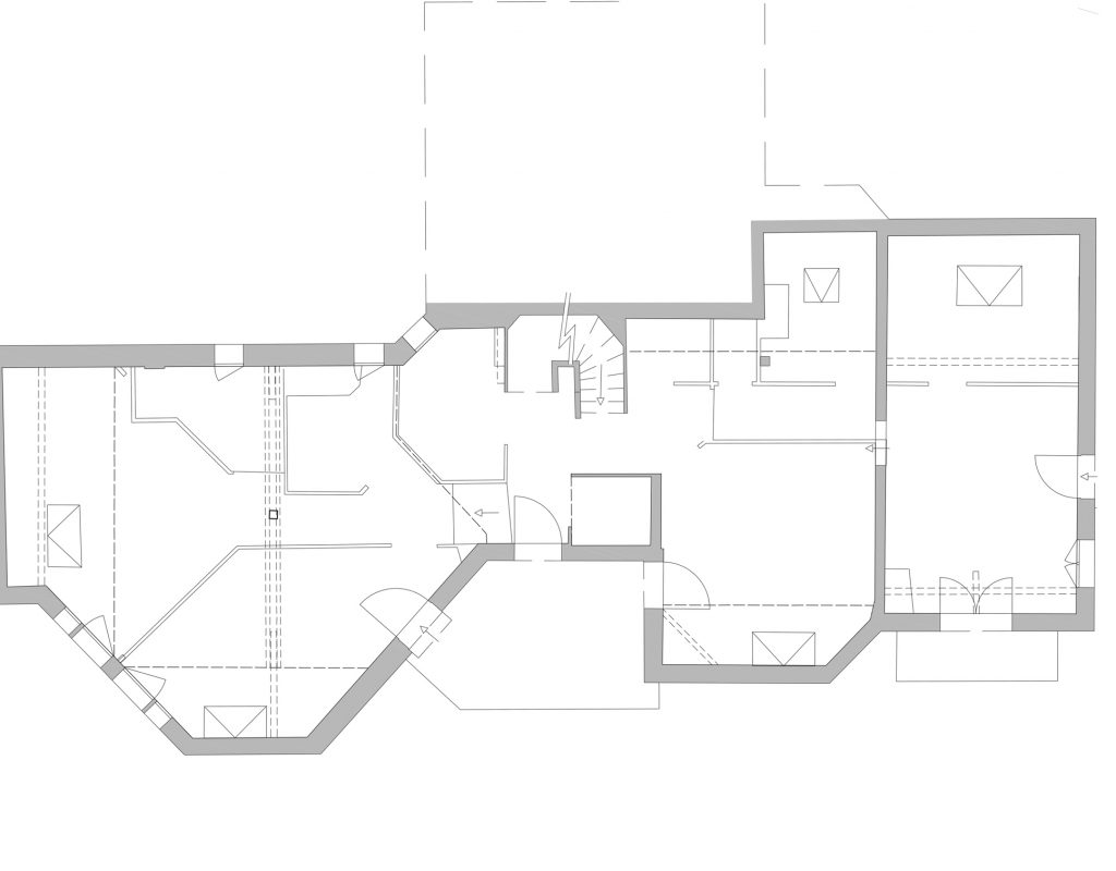 plan architecture d'état des lieux de la villa à Talloires Annecy