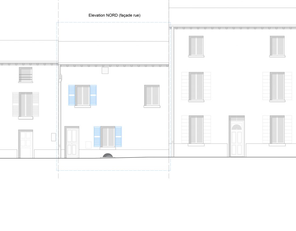 Plan élévation maison de ville à Brignais